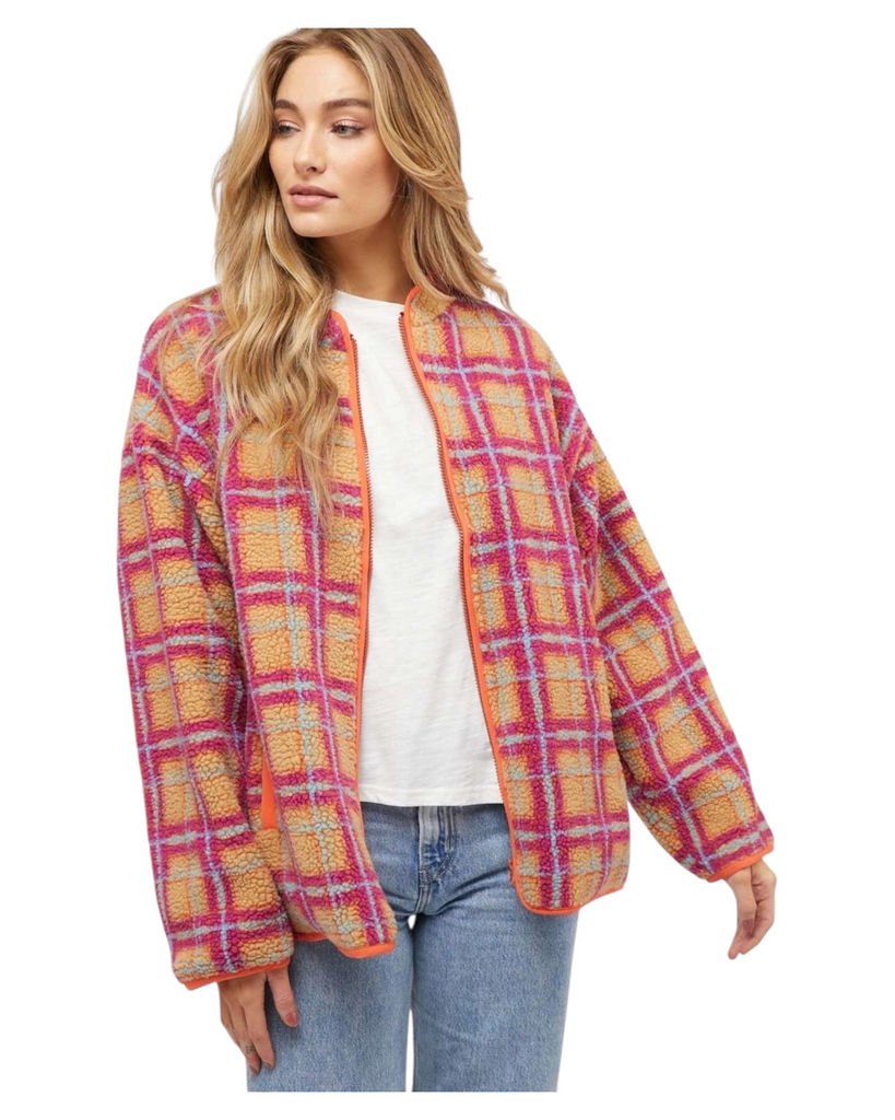 Plaid 3X Zipper Jacket