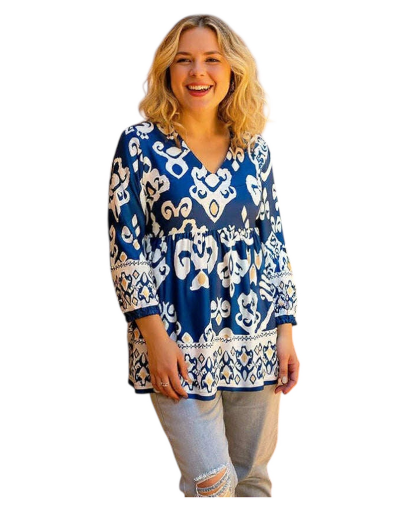 Paisley 3X (24/26) Babydoll Top