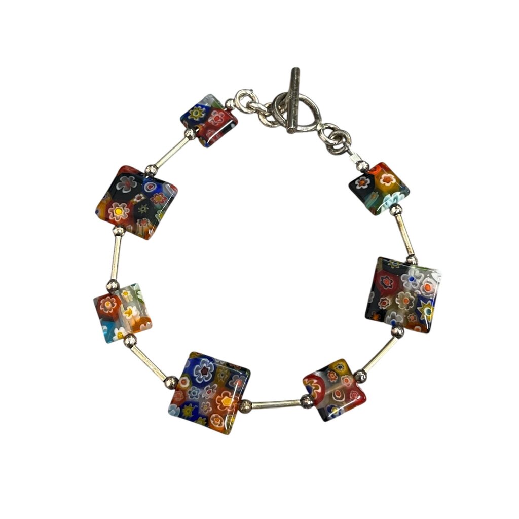 Millefiori Glass Bracelet Set