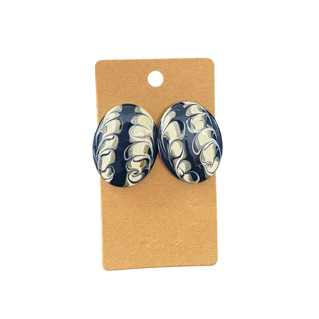 Marbled enamel Earrings