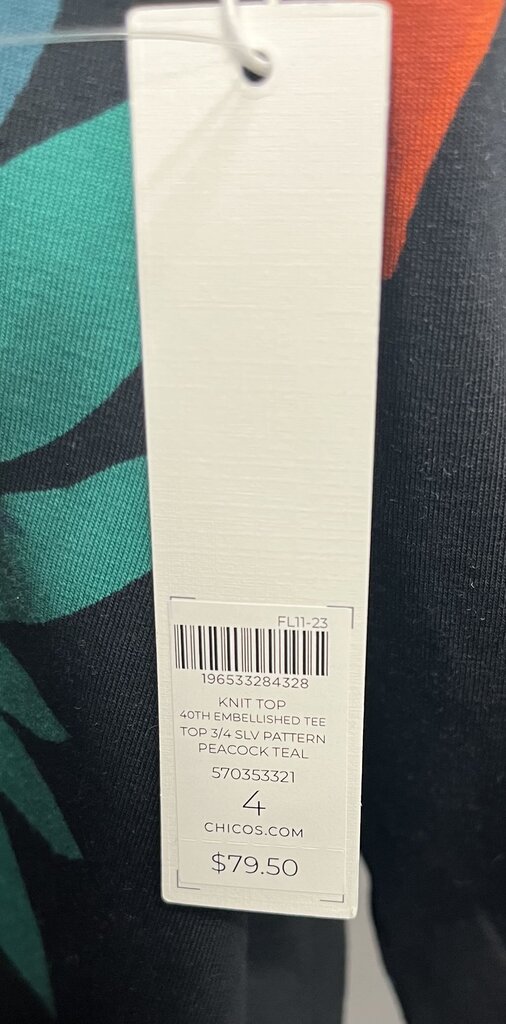 Chico's 4 (XXL) Top… NWT... MSRP $79.50