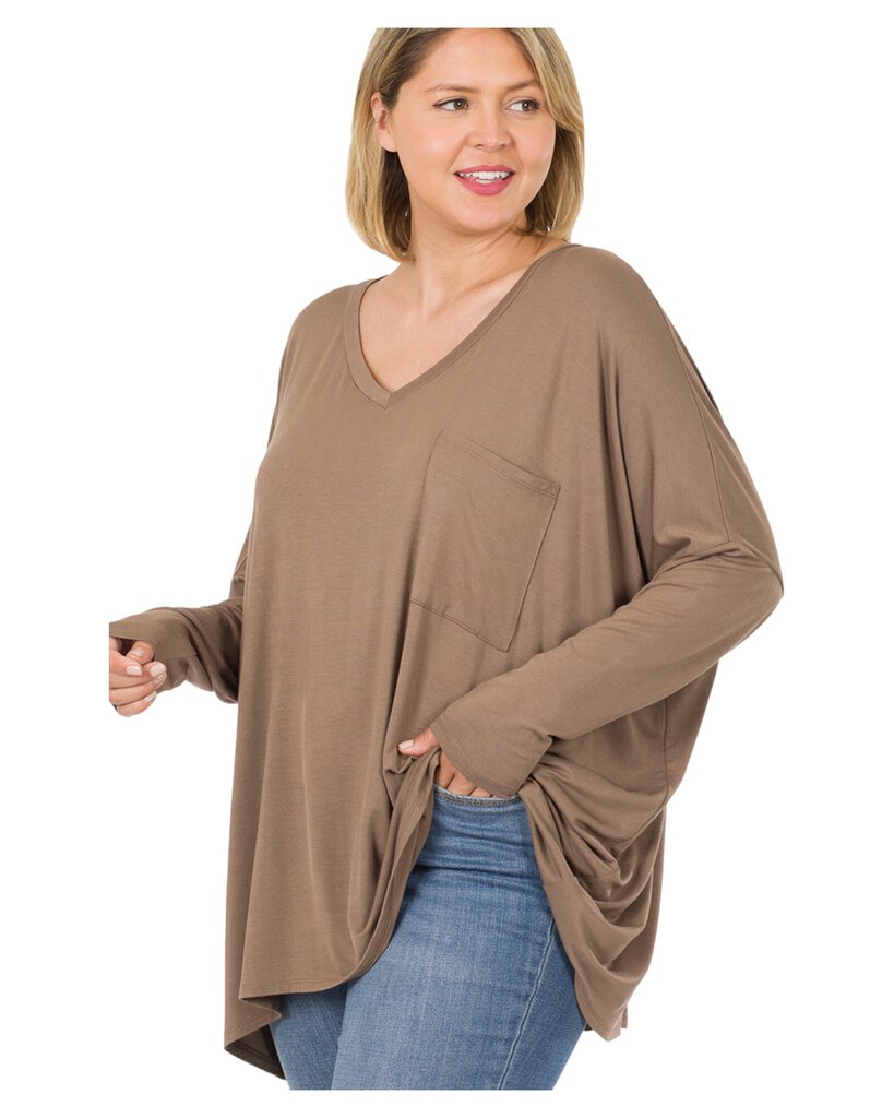 Zenana Size 1X Vneck Top