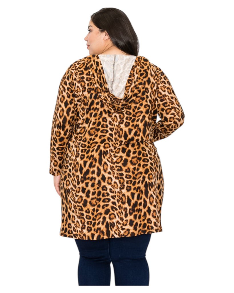 Voll Leopard 5X Hoodie Shrug