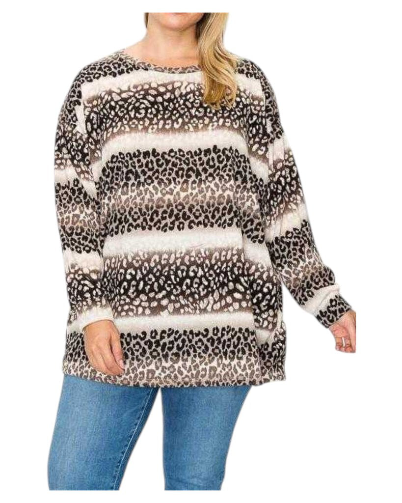 Voll Leopard Print 5X Tunic Top