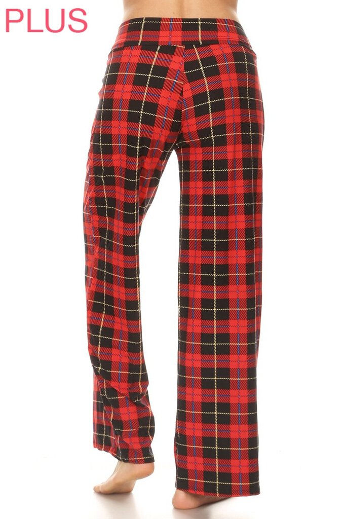 Red Plaid 1X Lounge Pants