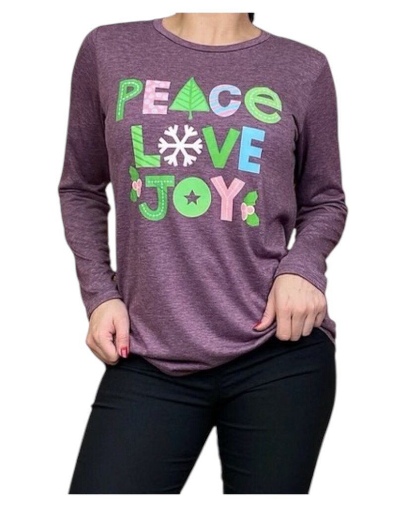 Southern Stitch 2X Peace Love Joy T Shirt