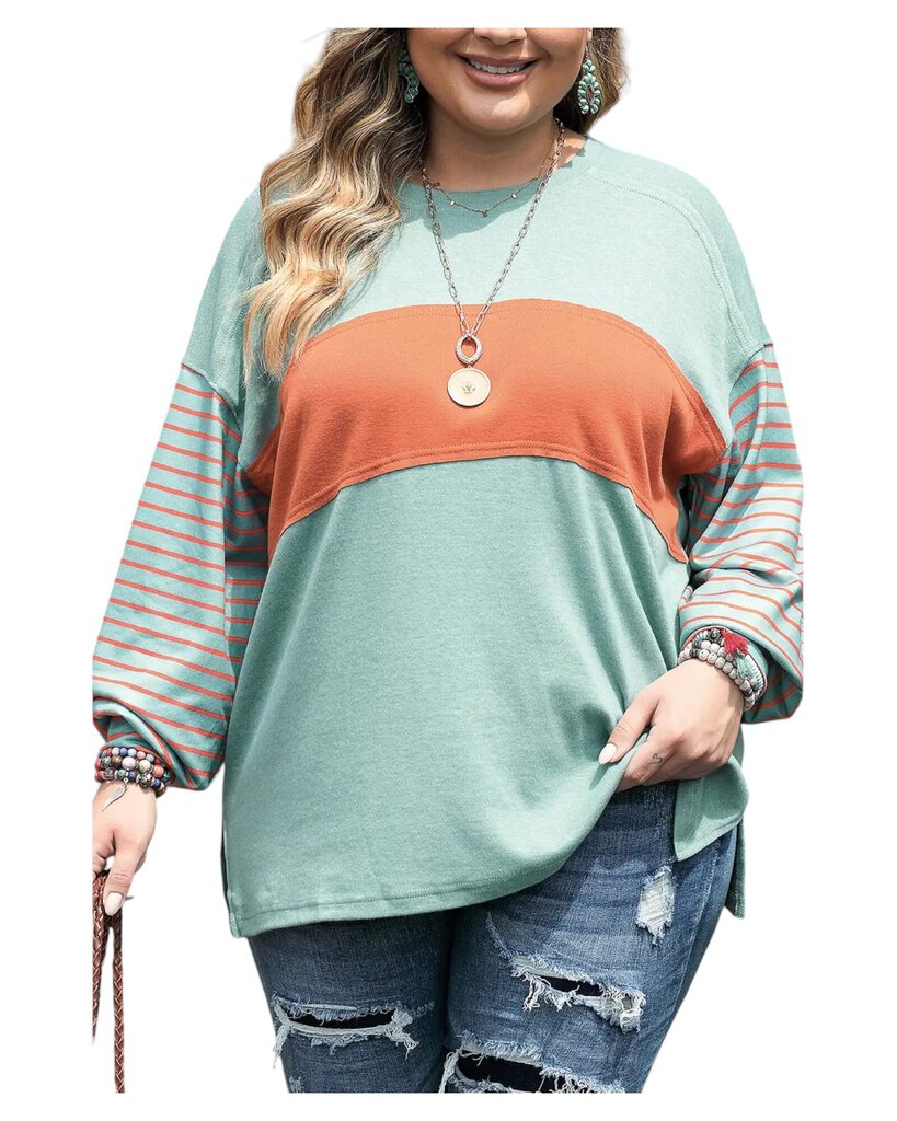 Colorblock Striped XL Top