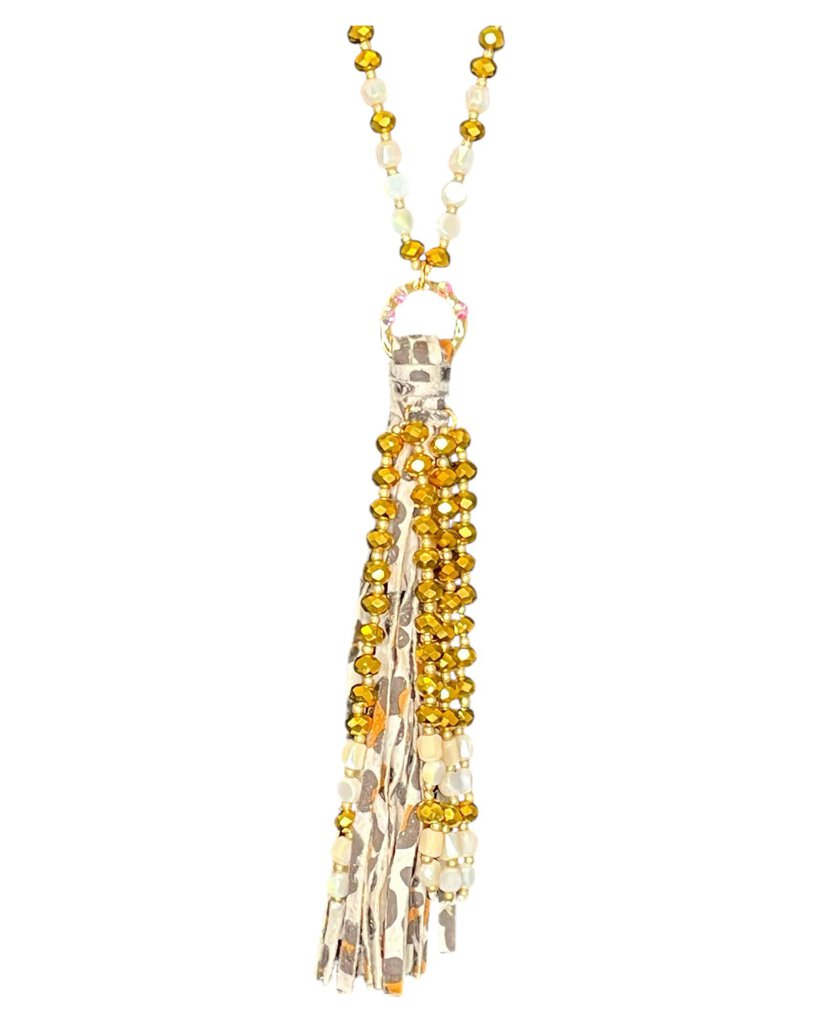 Leopard Tassel Necklace/Earring