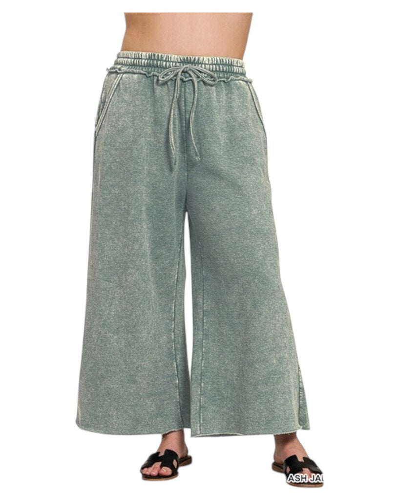 Zenana 2X Acid Wash Pants