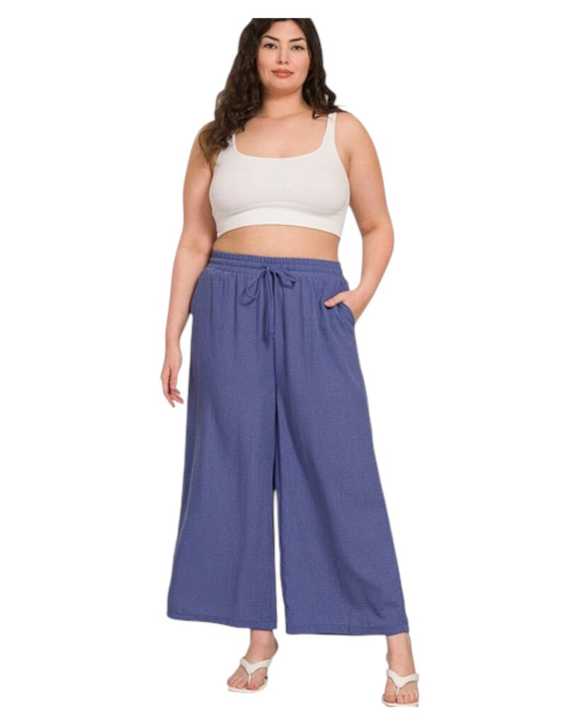 Zenana 1X Cropped Pants