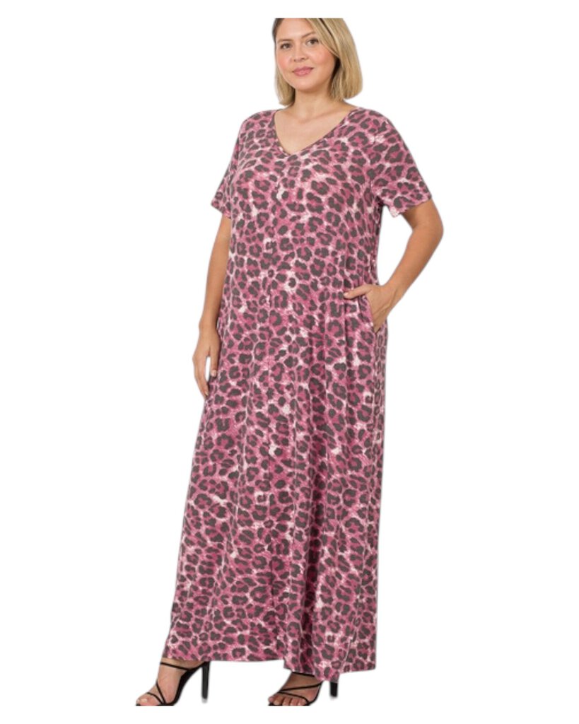 Zenana Vneck 2X Maxi Dress