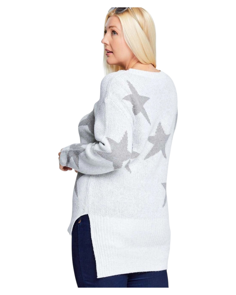 Star Print 3X Sweater