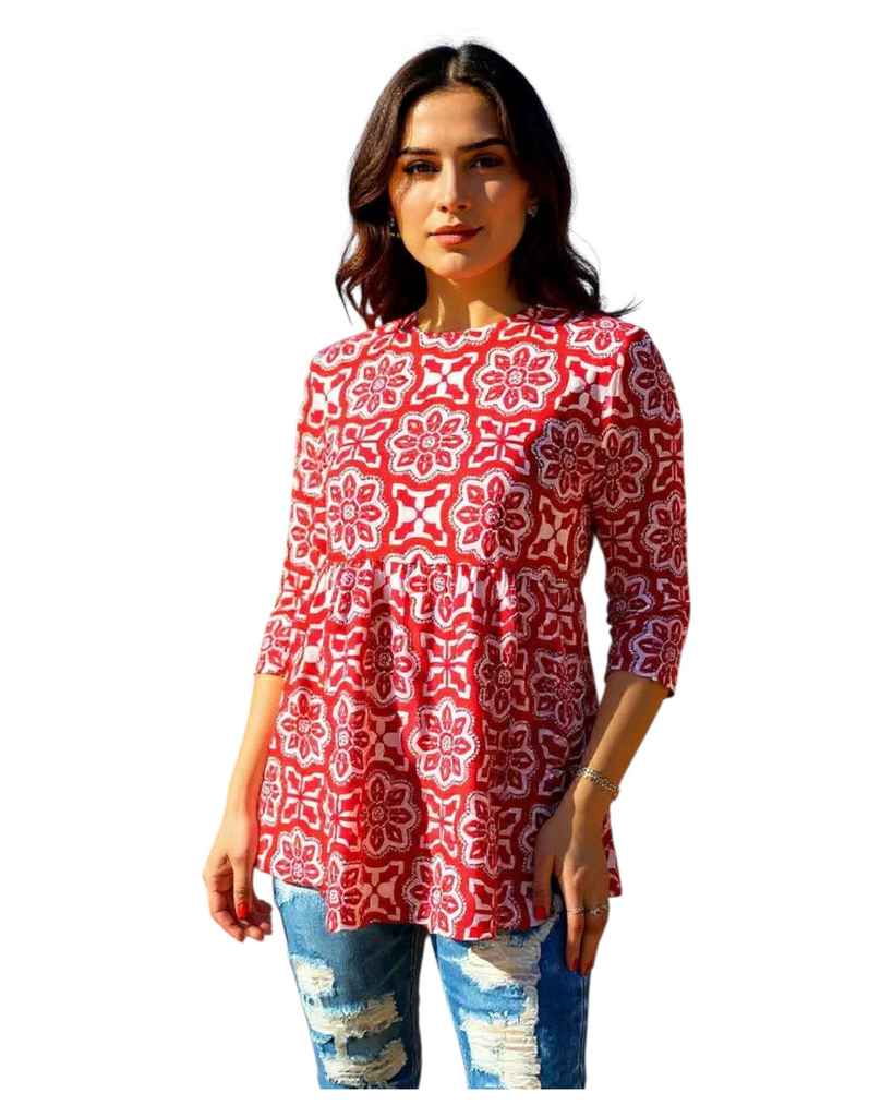 Floral Swing Flare 2X (20/22) Top