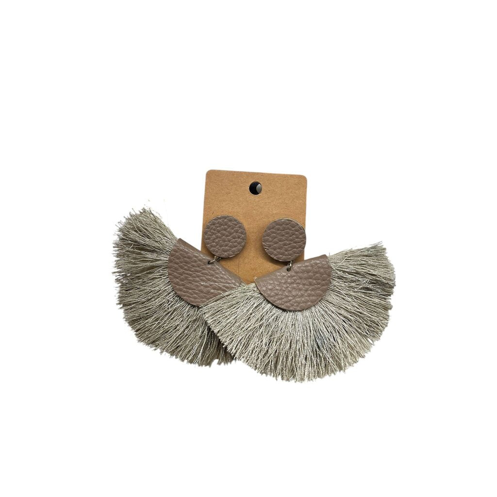 Tassel Leather Earrings