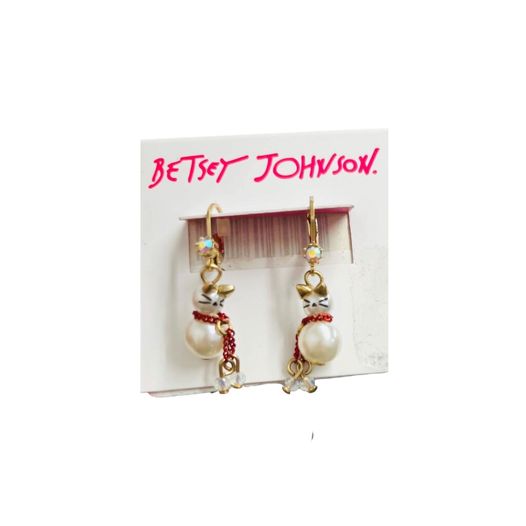 Betsy Johnson Cat Earrings... NWT... MSRP $48