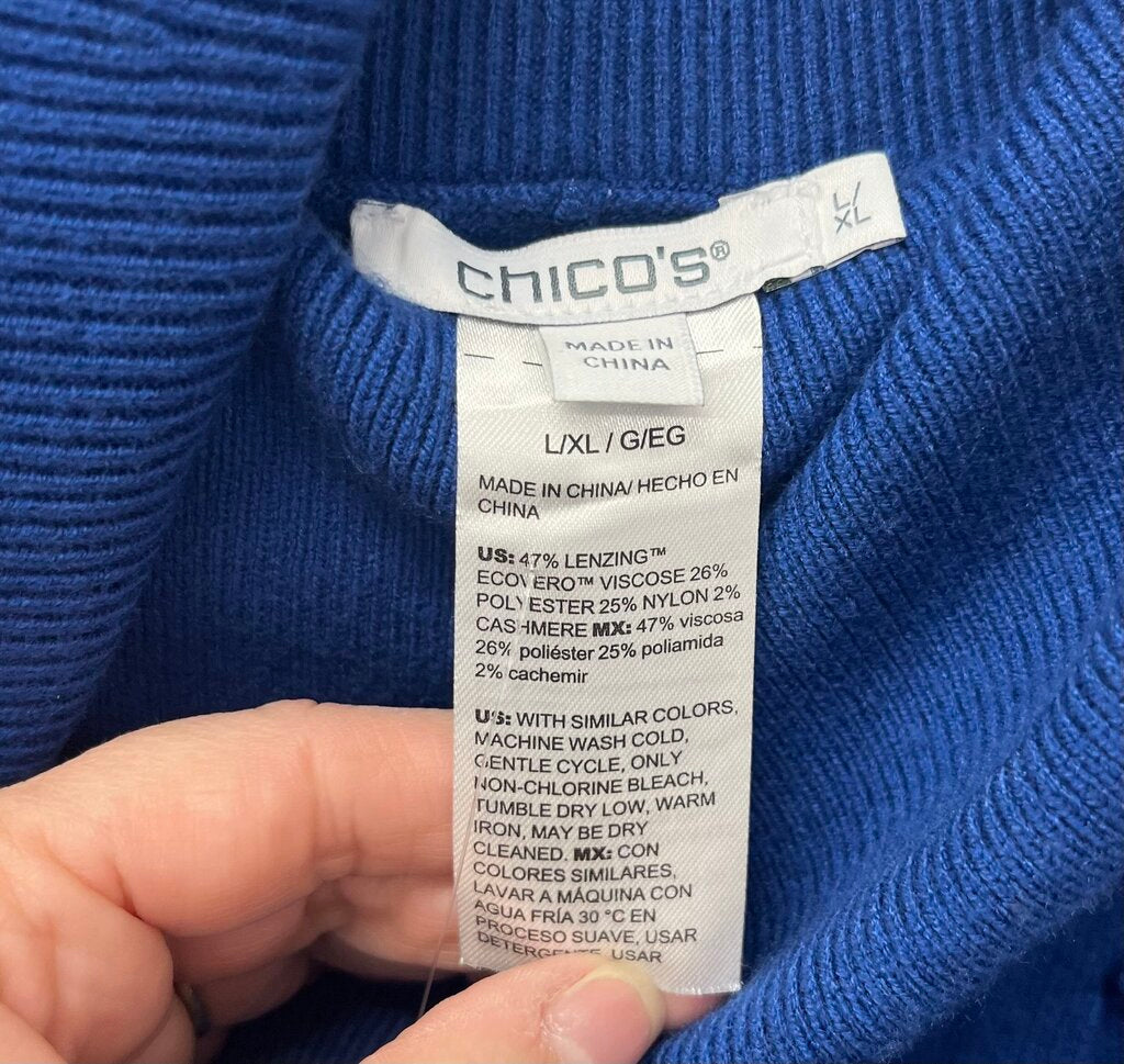 Chicos L/XL Poncho Sweater